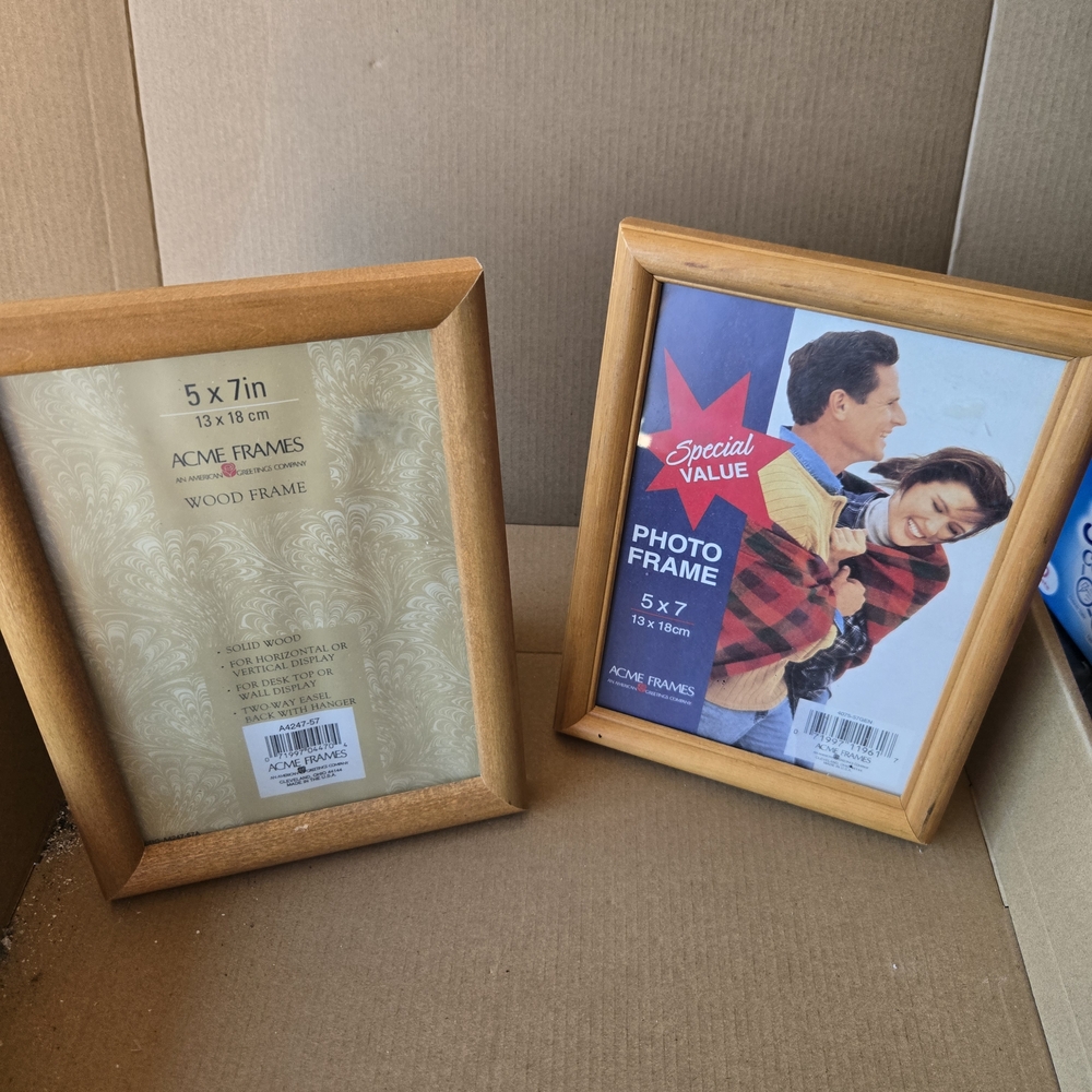 Set Of 2 5×7 Natural Wood Photo Frame